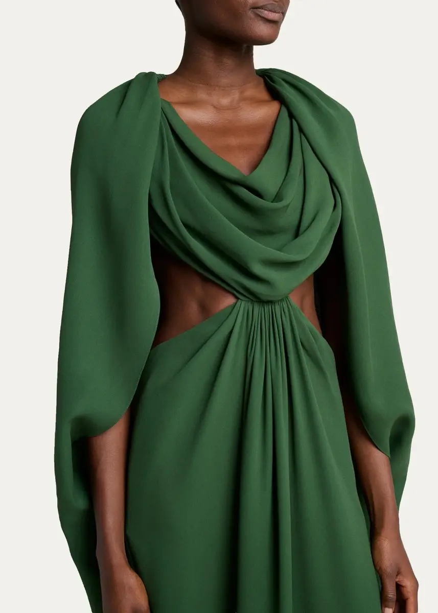 Balenciaga Cape Draped Dress | Thumbnail 5