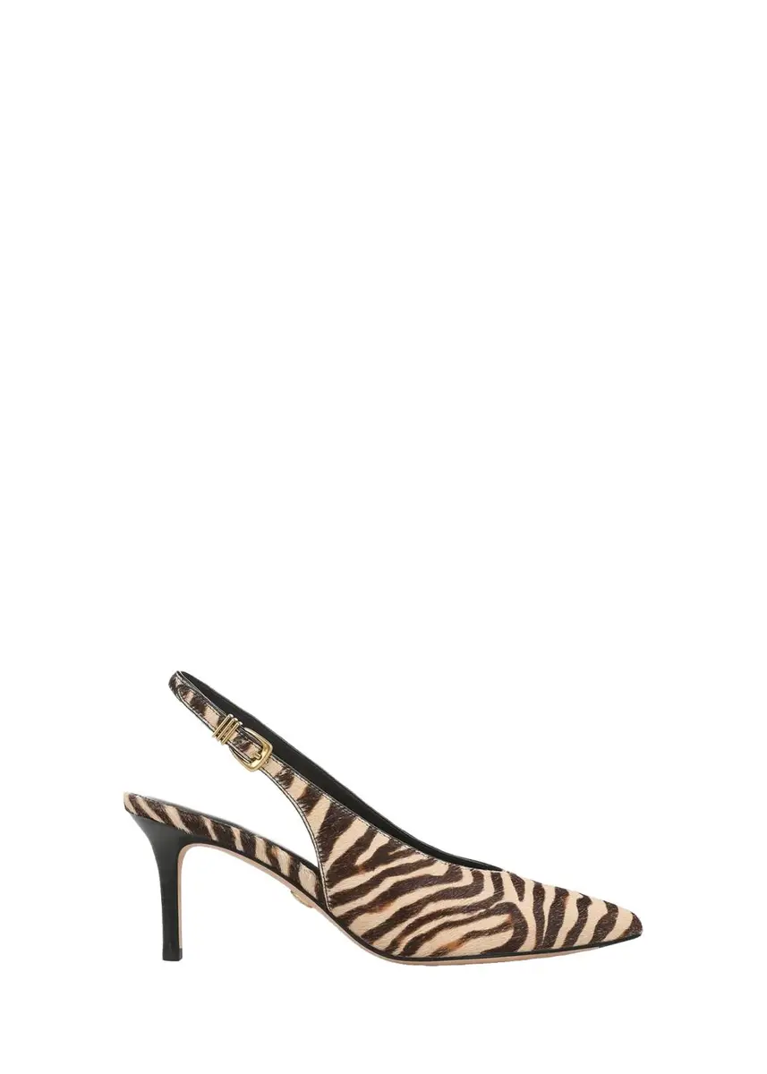 Veronica Beard Luciana 70MM Zebra-Print Calf Hair Slingback Pumps | Thumbnail 4 Veronica Beard Luciana 70MM Zebra-Print Calf Hair Slingback Pumps | Thumbnail 4