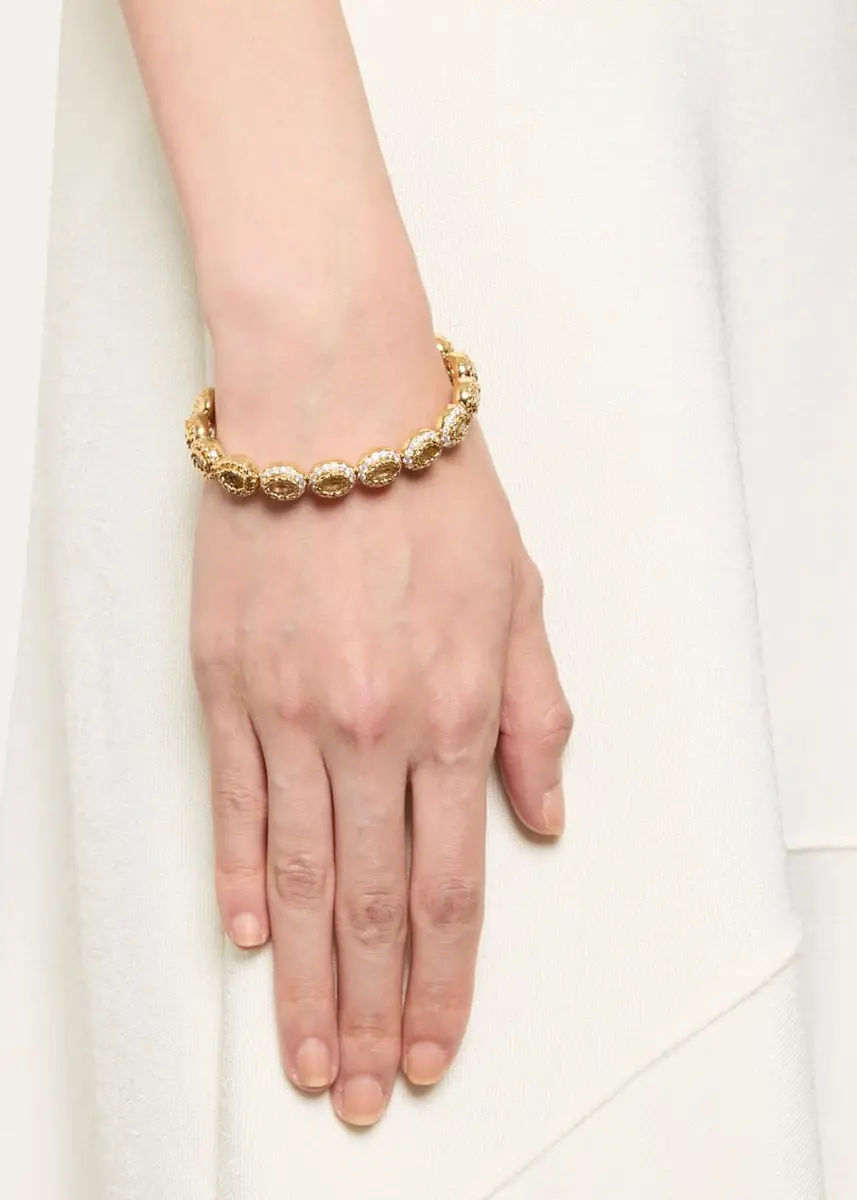 Mellerio 18K Yellow Gold Baby Queen Bracelet with Quartz and Diamonds | Thumbnail 2 Mellerio 18K Yellow Gold Baby Queen Bracelet with Quartz and Diamonds | Thumbnail 2