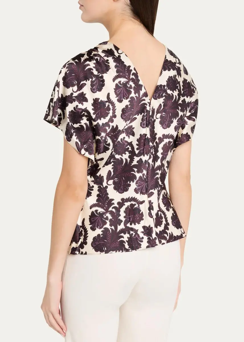 Veronica Beard Redgrave Damask Blouse | Thumbnail 3 Veronica Beard Redgrave Damask Blouse | Thumbnail 3