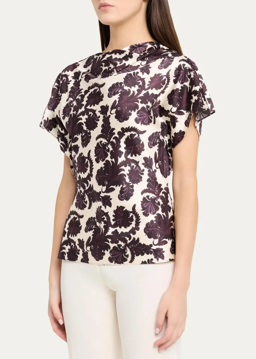 Veronica Beard Redgrave Damask Blouse | Thumbnail 4 Veronica Beard Redgrave Damask Blouse | Thumbnail 4