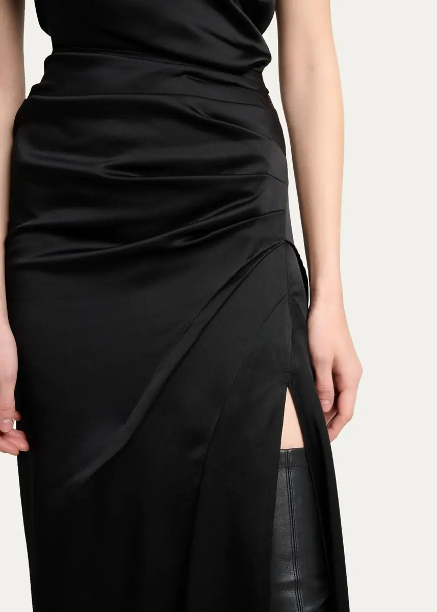 Proenza Schouler Isaline Draped Satin Off-The-Shoulder Column Maxi Dress | Thumbnail 5 Proenza Schouler Isaline Draped Satin Off-The-Shoulder Column Maxi Dress | Thumbnail 5
