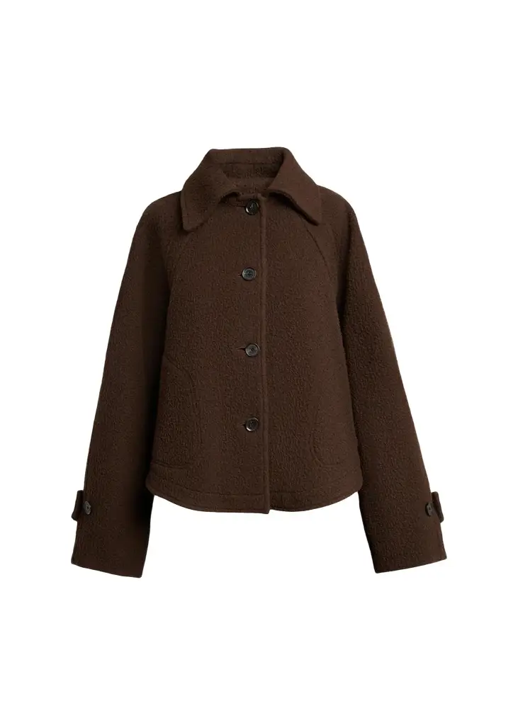 Clarice Single-Breasted Casentino Wool Jacket