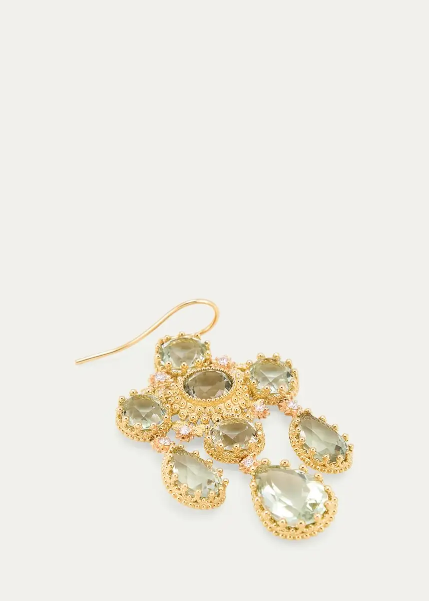 Mellerio 18K Yellow Gold Pierreries Green Girandole Earrings | Thumbnail 3 Mellerio 18K Yellow Gold Pierreries Green Girandole Earrings | Thumbnail 3