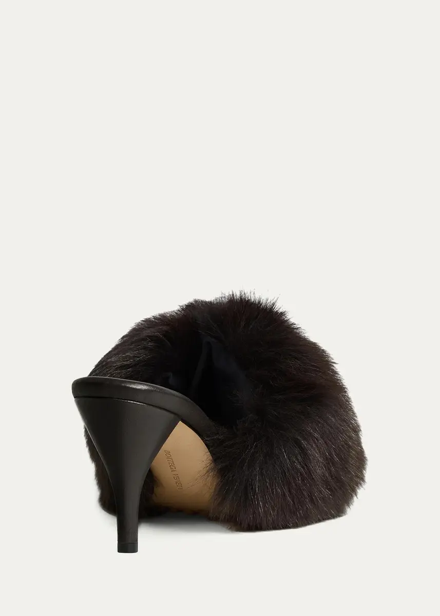 Bottega Veneta 75MM Cherry Shearling & Leather Mules | Thumbnail 3 Bottega Veneta 75MM Cherry Shearling & Leather Mules | Thumbnail 3