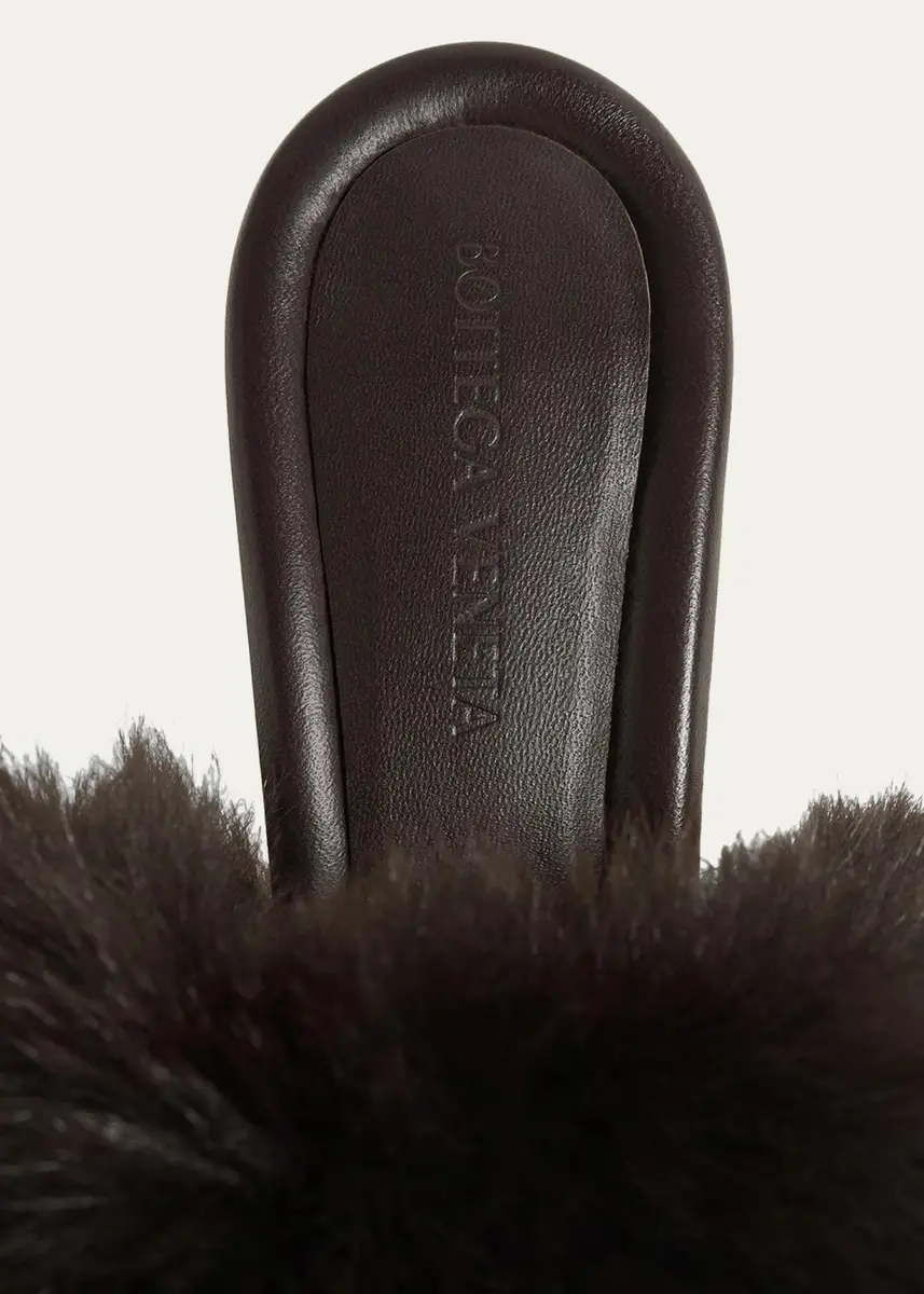 Bottega Veneta 75MM Cherry Shearling & Leather Mules | Thumbnail 4 Bottega Veneta 75MM Cherry Shearling & Leather Mules | Thumbnail 4