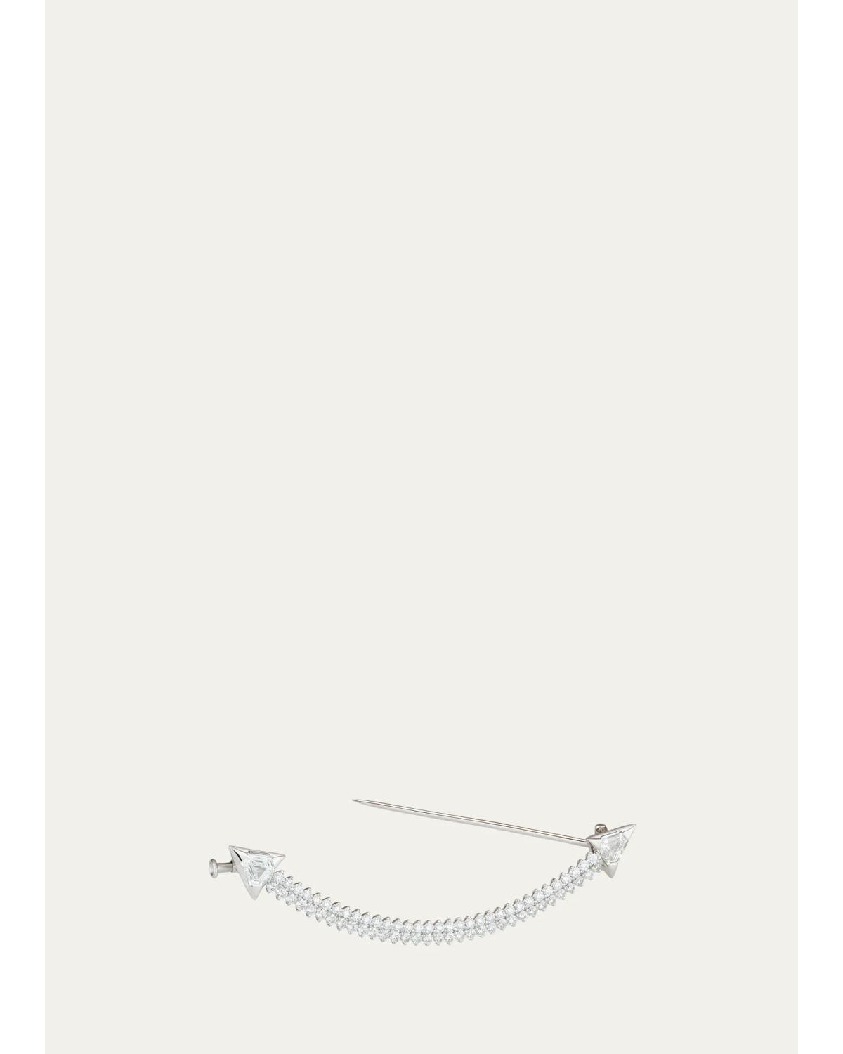 Paul Morelli 18K White Gold Diamond Smile Pin