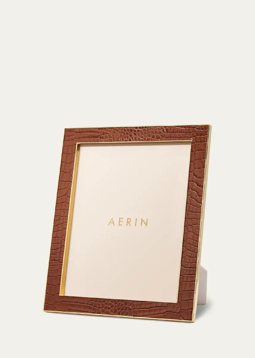 AERIN Classic Croc Leather Photo Frame, 8" x 10" | Thumbnail 2 AERIN Classic Croc Leather Photo Frame, 8" x 10" | Thumbnail 2