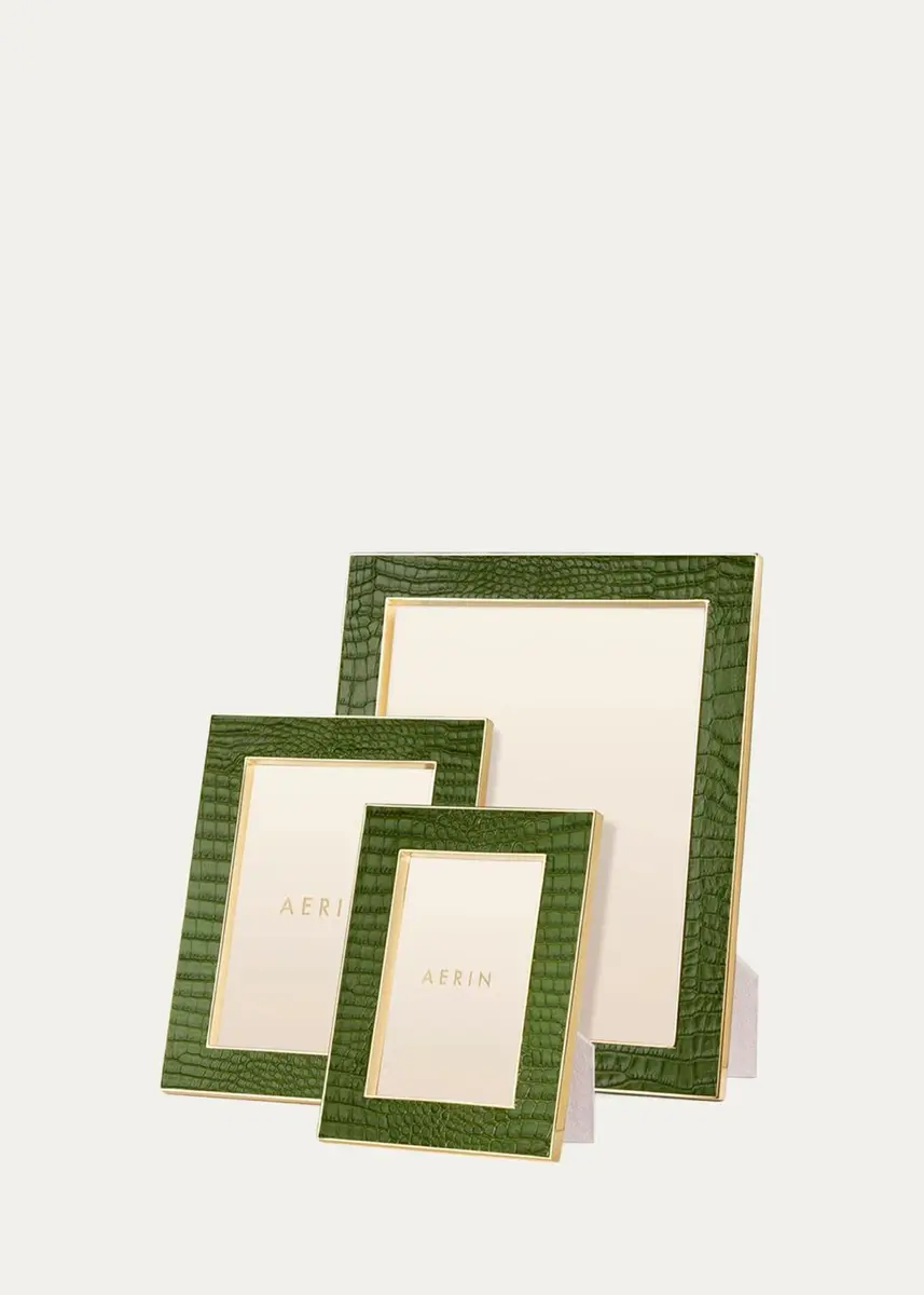 AERIN Classic Croc Leather Photo Frame, 8" x 10" | Thumbnail 6 AERIN Classic Croc Leather Photo Frame, 8" x 10" | Thumbnail 6