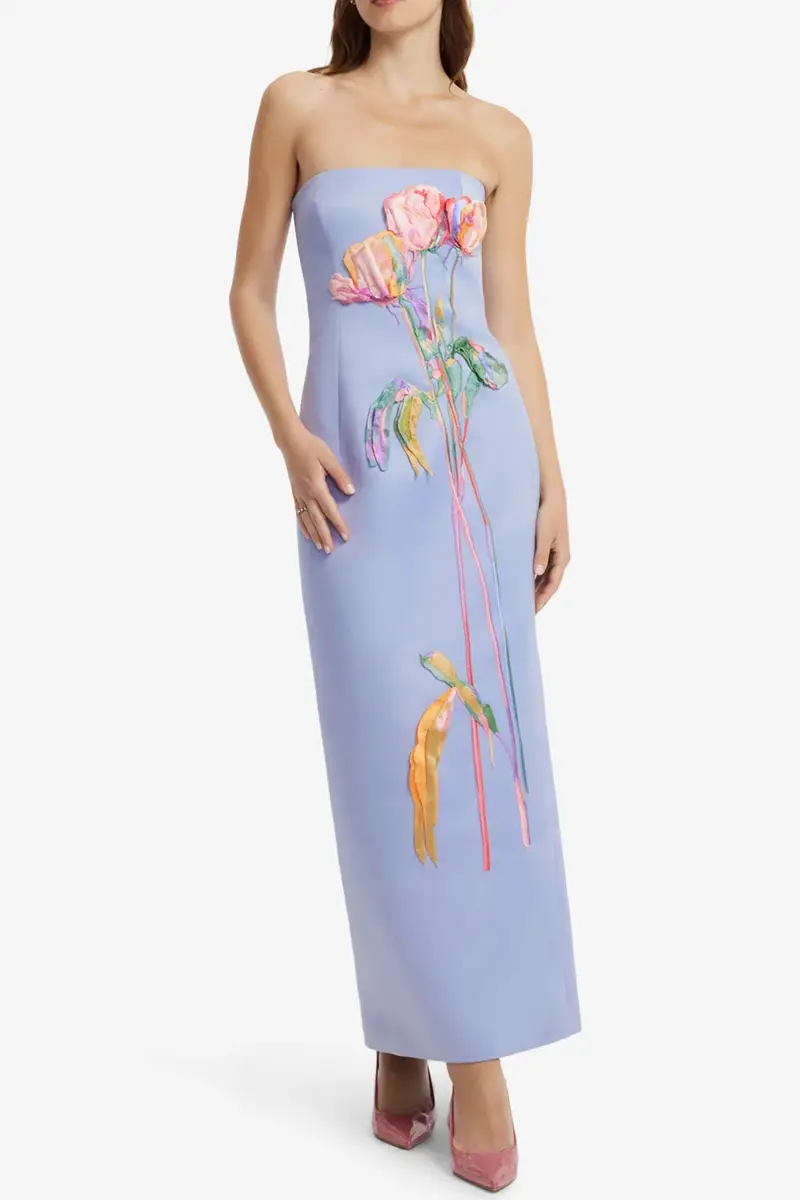 LEO LIN Rayna Embroidered Bustier Maxi Dress | Thumbnail 3 LEO LIN Rayna Embroidered Bustier Maxi Dress | Thumbnail 3