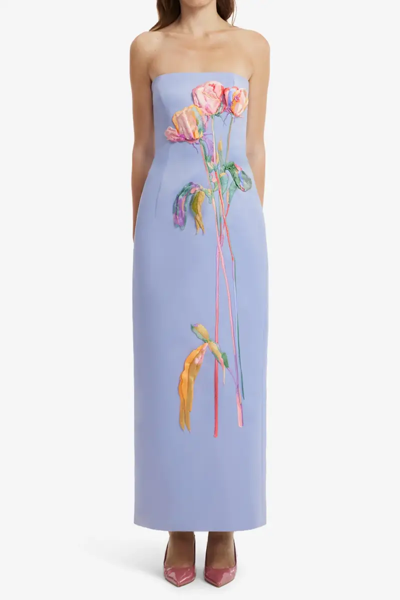 LEO LIN Rayna Embroidered Bustier Maxi Dress | Thumbnail 6 LEO LIN Rayna Embroidered Bustier Maxi Dress | Thumbnail 6