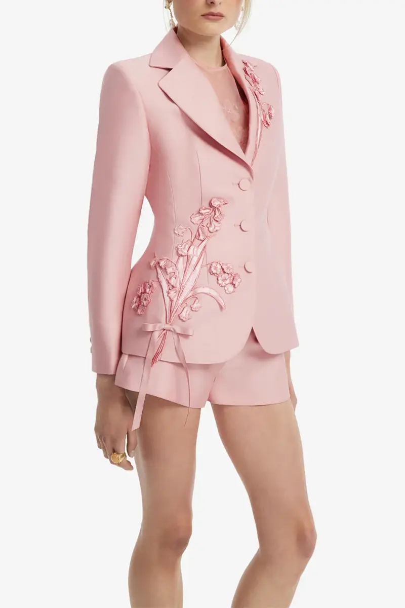 LEO LIN Lisa Applique Fitted Blazer | Thumbnail 4 LEO LIN Lisa Applique Fitted Blazer | Thumbnail 4
