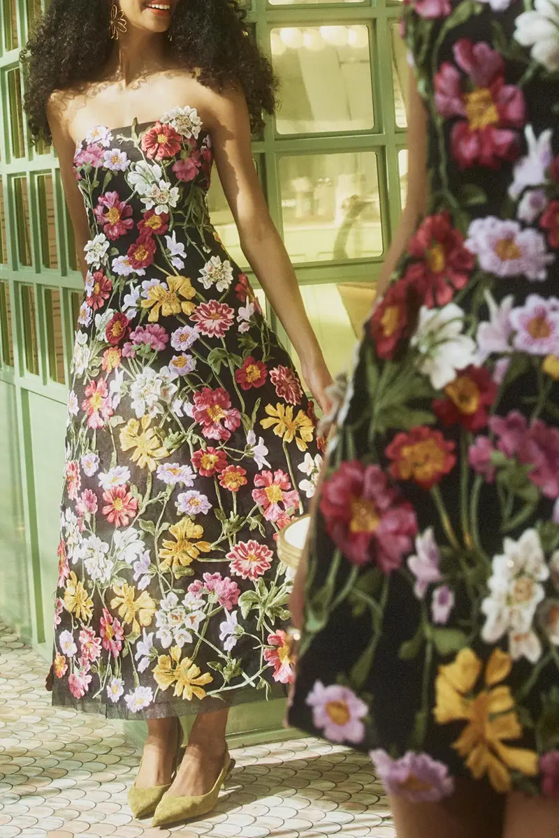 LEO LIN Florentina Embroidered Midi Dress | Thumbnail 2