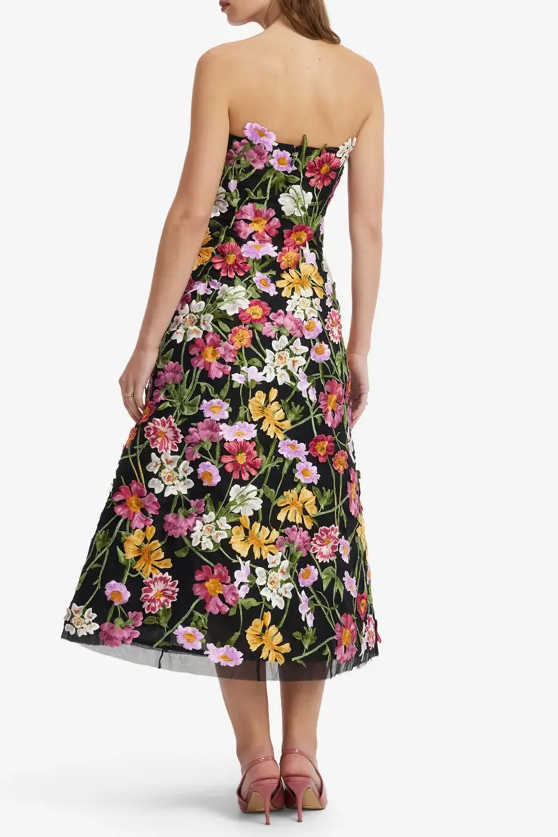 LEO LIN Florentina Embroidered Midi Dress | Thumbnail 7