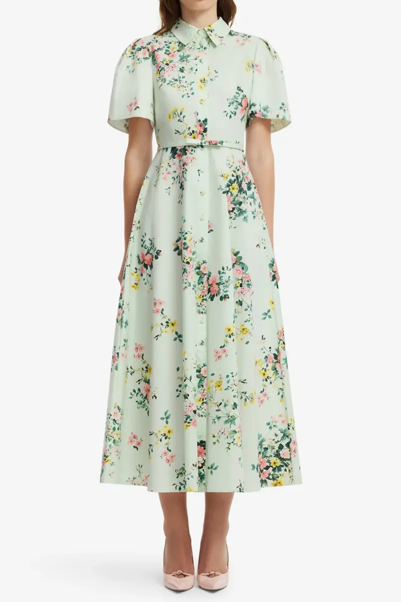 LEO LIN Bianca Short Sleeve Midi Dress | Thumbnail 2