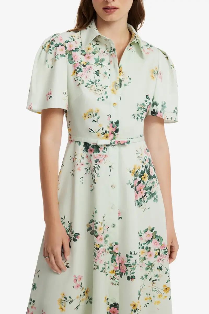 LEO LIN Bianca Short Sleeve Midi Dress | Thumbnail 3