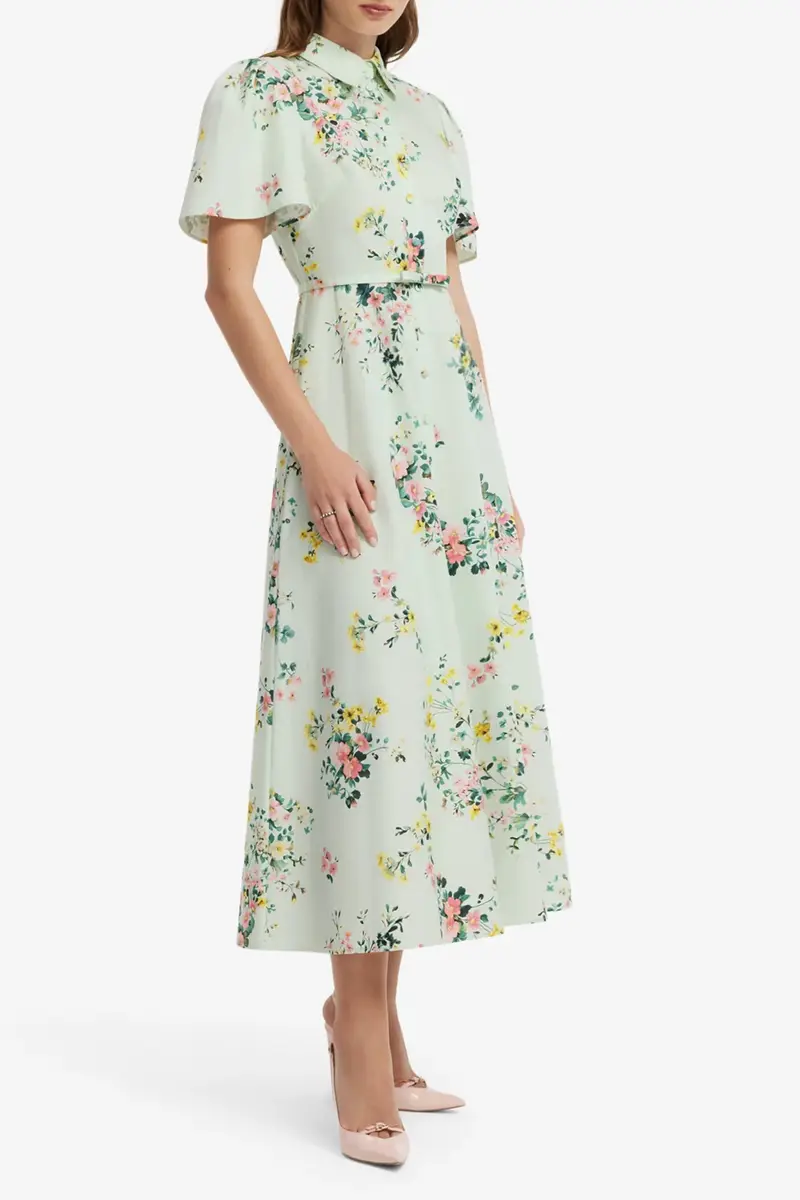 LEO LIN Bianca Short Sleeve Midi Dress | Thumbnail 4