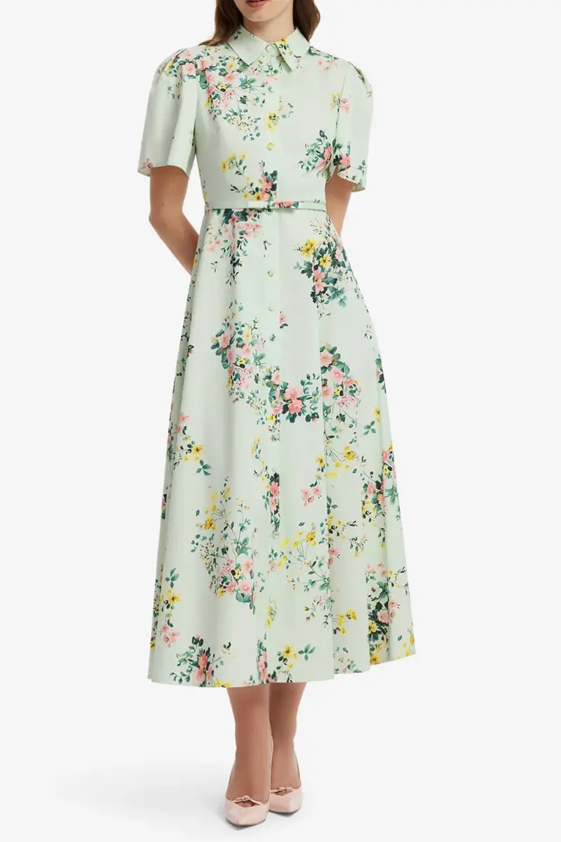 LEO LIN Bianca Short Sleeve Midi Dress | Thumbnail 5