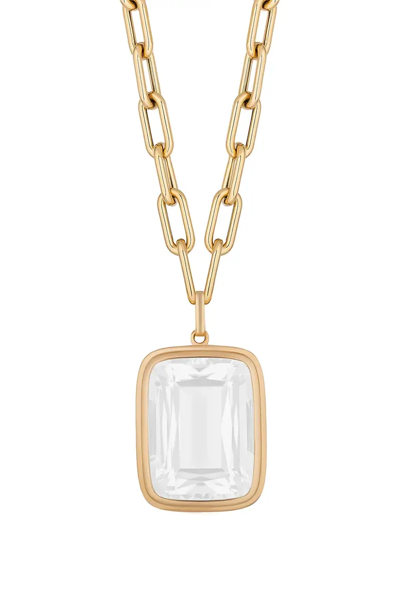 GOSHWARA Moon Quartz Manhattan Pendant Necklace | Thumbnail 2 GOSHWARA Moon Quartz Manhattan Pendant Necklace | Thumbnail 2