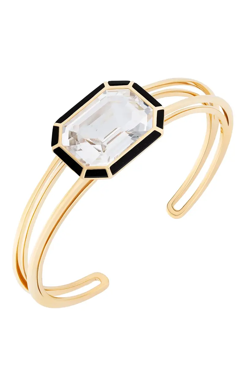 GOSHWARA Onyx Rock Crystal Melange Cuff Bracelet | Thumbnail 2 GOSHWARA Onyx Rock Crystal Melange Cuff Bracelet | Thumbnail 2