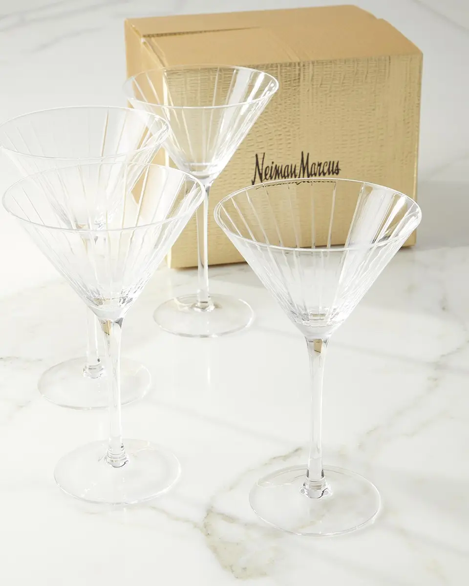 Neiman Marcus Cut Martini Glasses, Set of 4 | Thumbnail 3