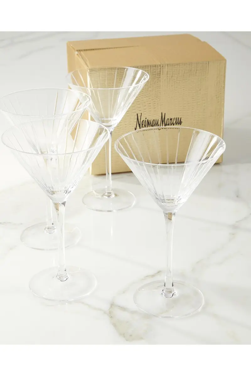 Neiman Marcus Cut Martini Glasses, Set of 4 | Thumbnail 5