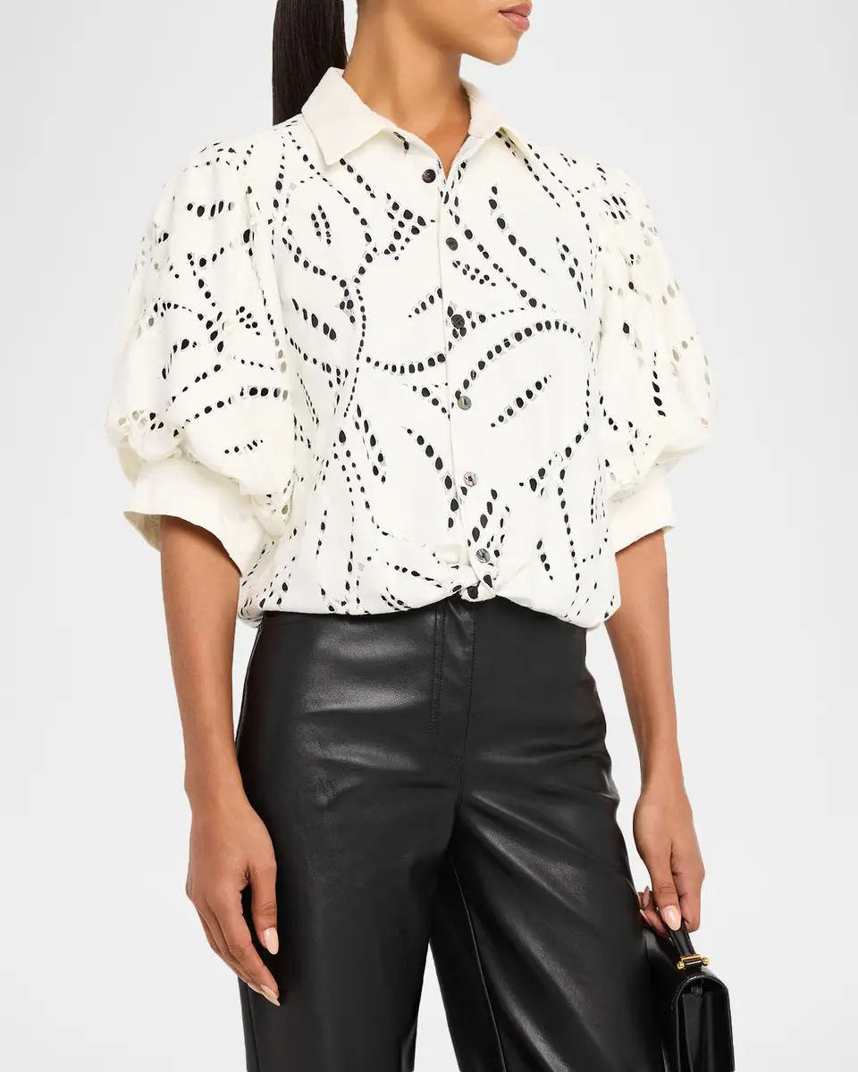 Finley Bomba Cutout Blouson-Sleeve Shirt | Thumbnail 4 Finley Bomba Cutout Blouson-Sleeve Shirt | Thumbnail 4