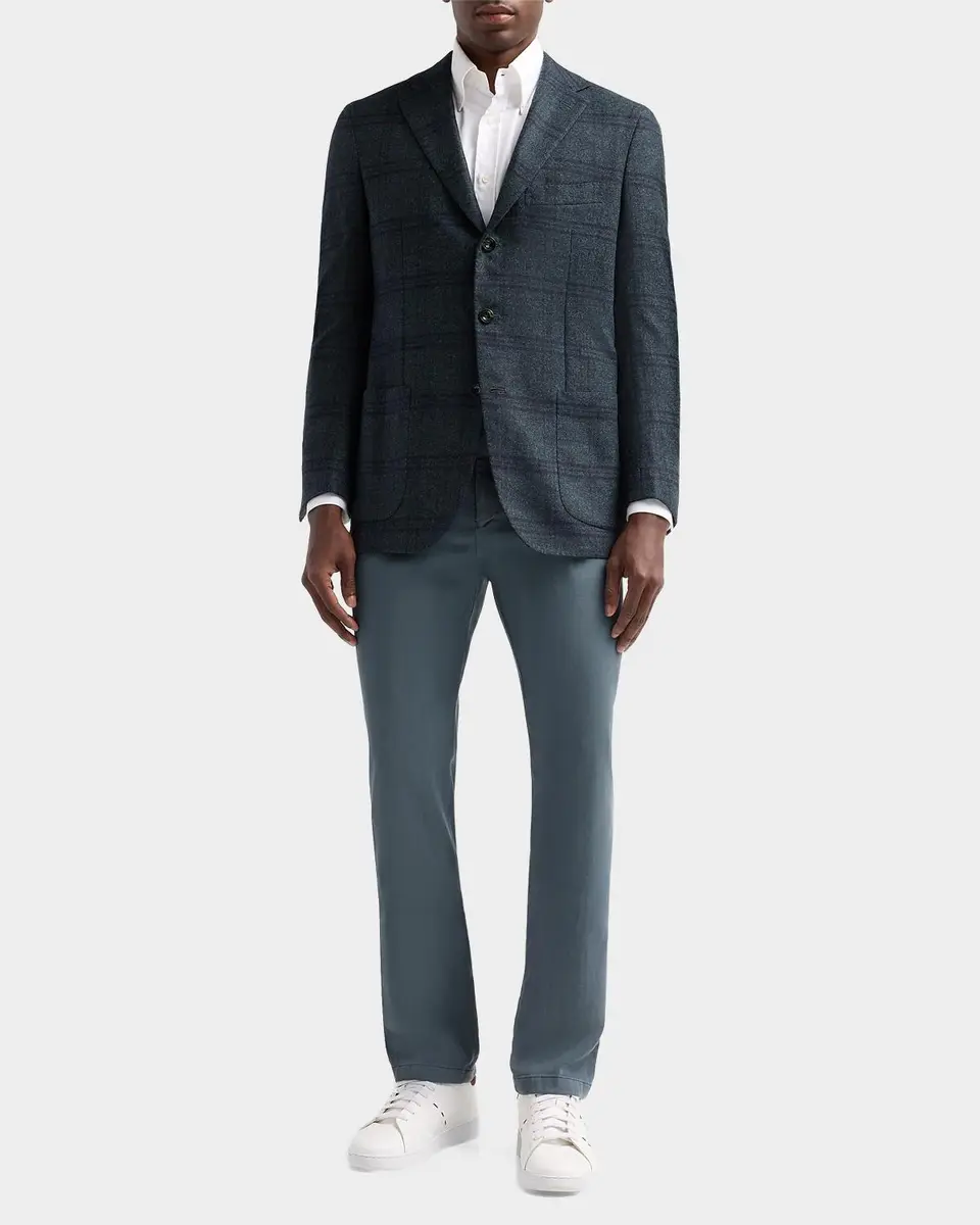 Kiton Men's Plaid Cashmere Single-Breasted Sport Coat | Thumbnail 2 Kiton Men's Plaid Cashmere Single-Breasted Sport Coat | Thumbnail 2