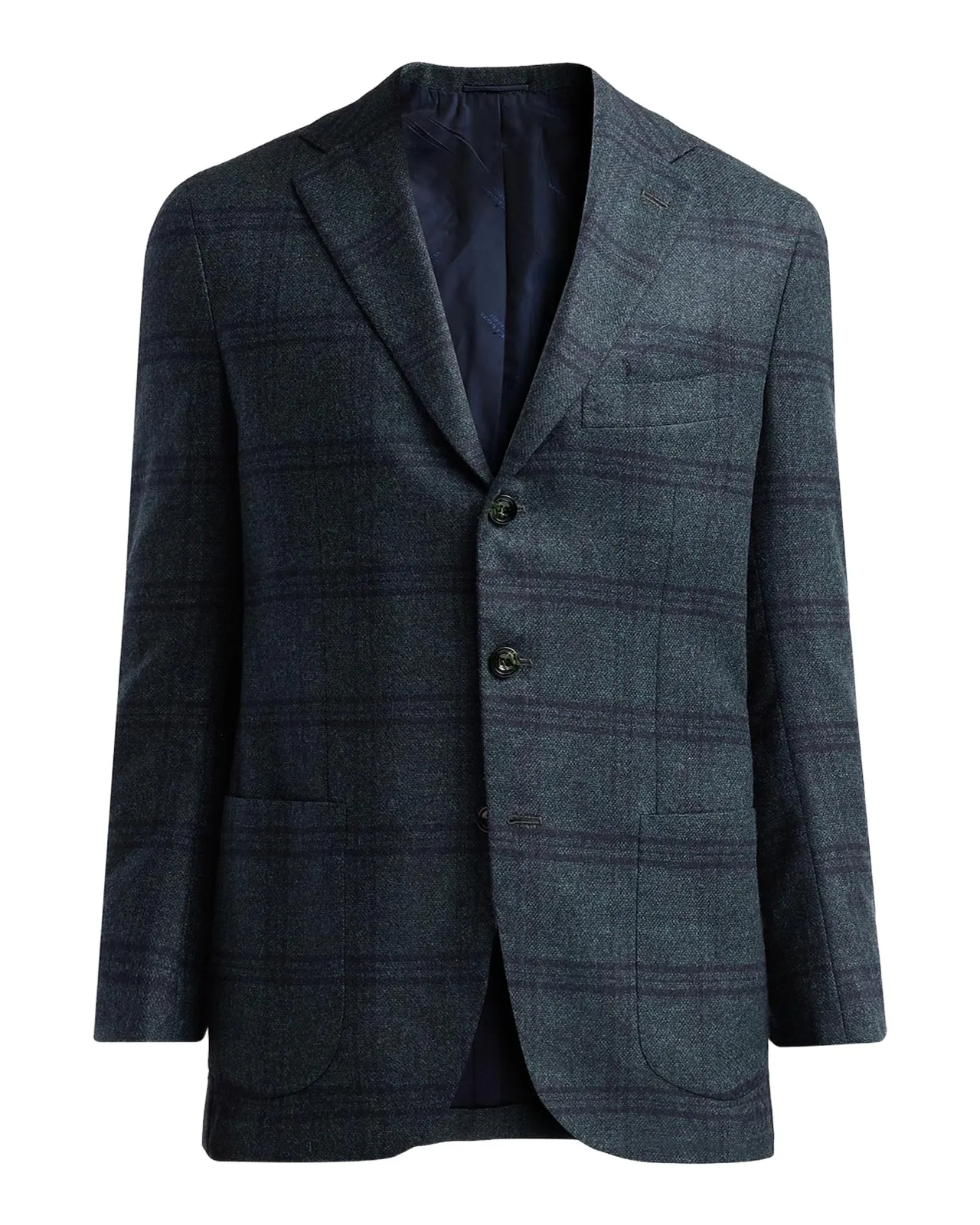 Men's Plaid Cashmere Single-Breasted Sport Coat Men's Plaid Cashmere Single-Breasted Sport Coat