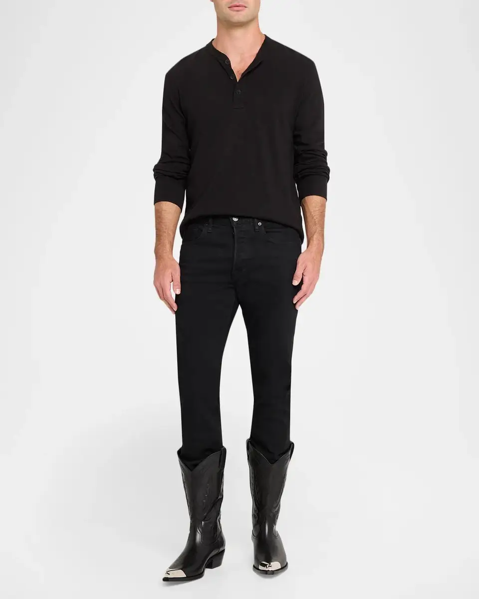 Christian Louboutin Men's Santiagus Leather Metal-Toe Western Boots | Thumbnail 3 Christian Louboutin Men's Santiagus Leather Metal-Toe Western Boots | Thumbnail 3