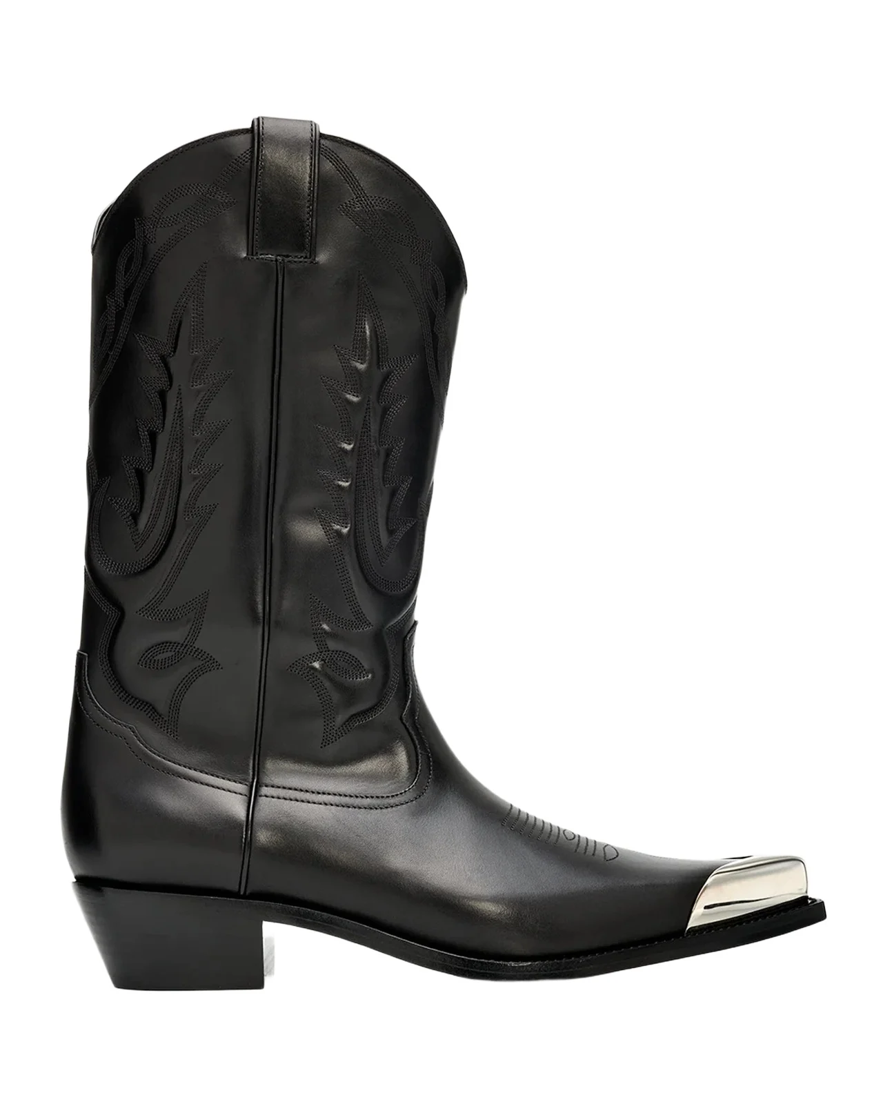 Christian Louboutin Men's Santiagus Leather Metal-Toe Western Boots