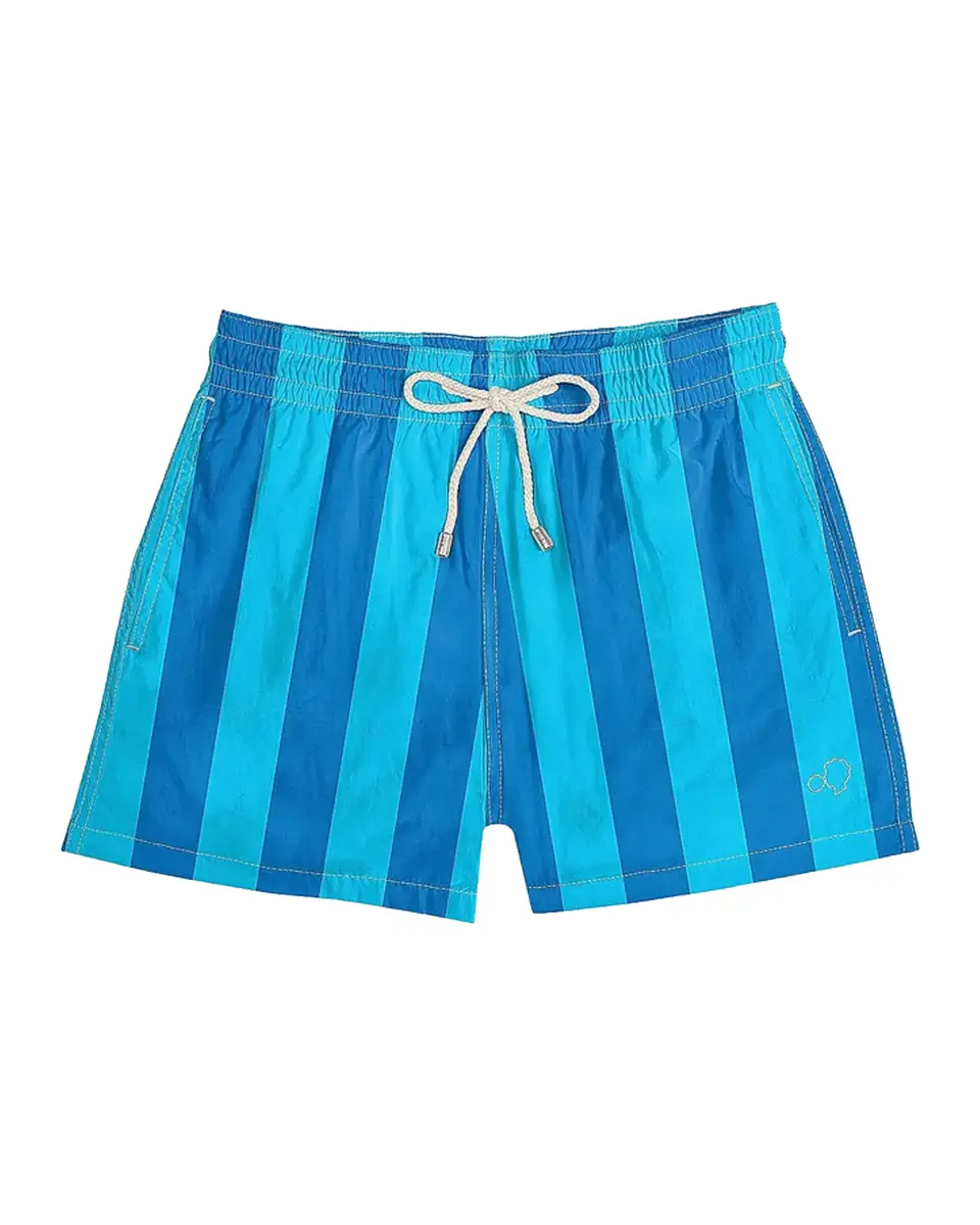 ARRELS Men's Beach House Striped Drawstring Regular-Fit Swim Shorts | Thumbnail 2