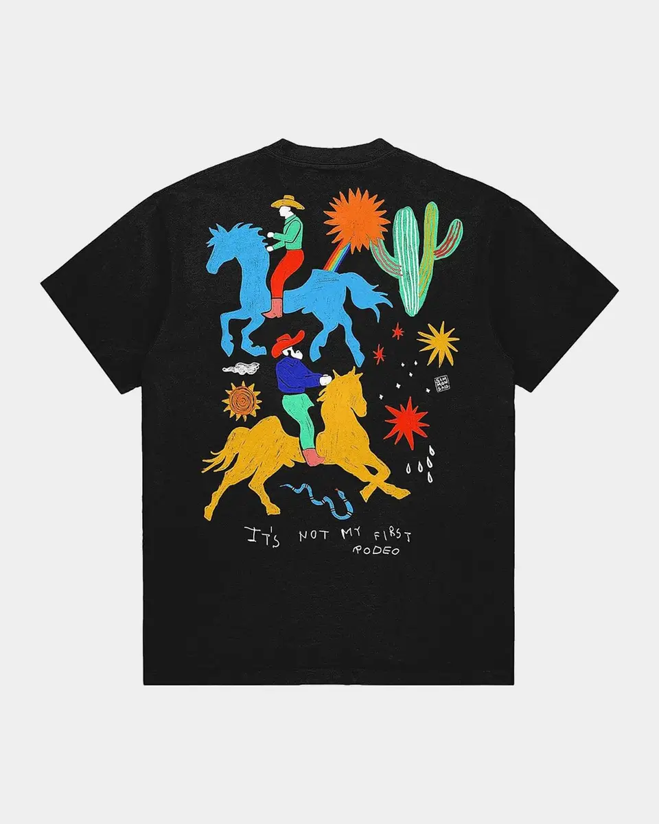 ARRELS Men's Barcelona Cowboy x Simmon Said Graphic Cotton T-Shirt | Thumbnail 2 ARRELS Men's Barcelona Cowboy x Simmon Said Graphic Cotton T-Shirt | Thumbnail 2