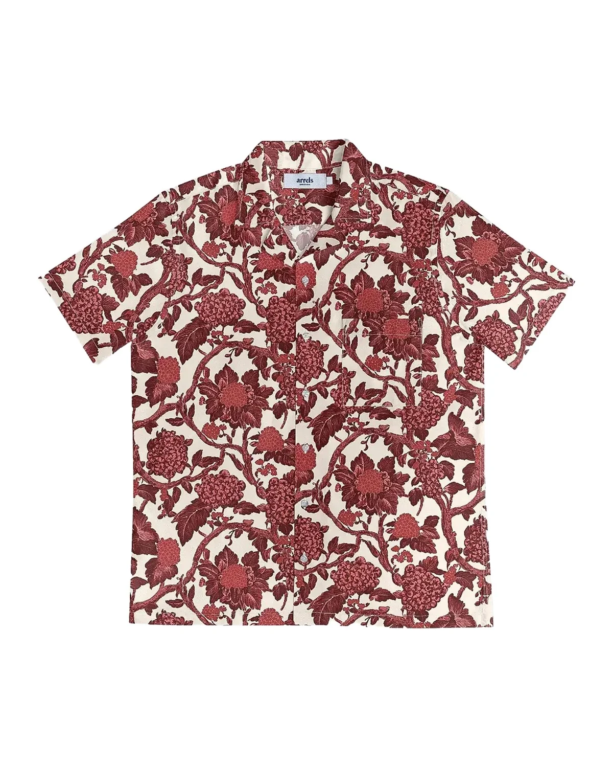 ARRELS Men's Floral Regular-Fit Camp Shirt