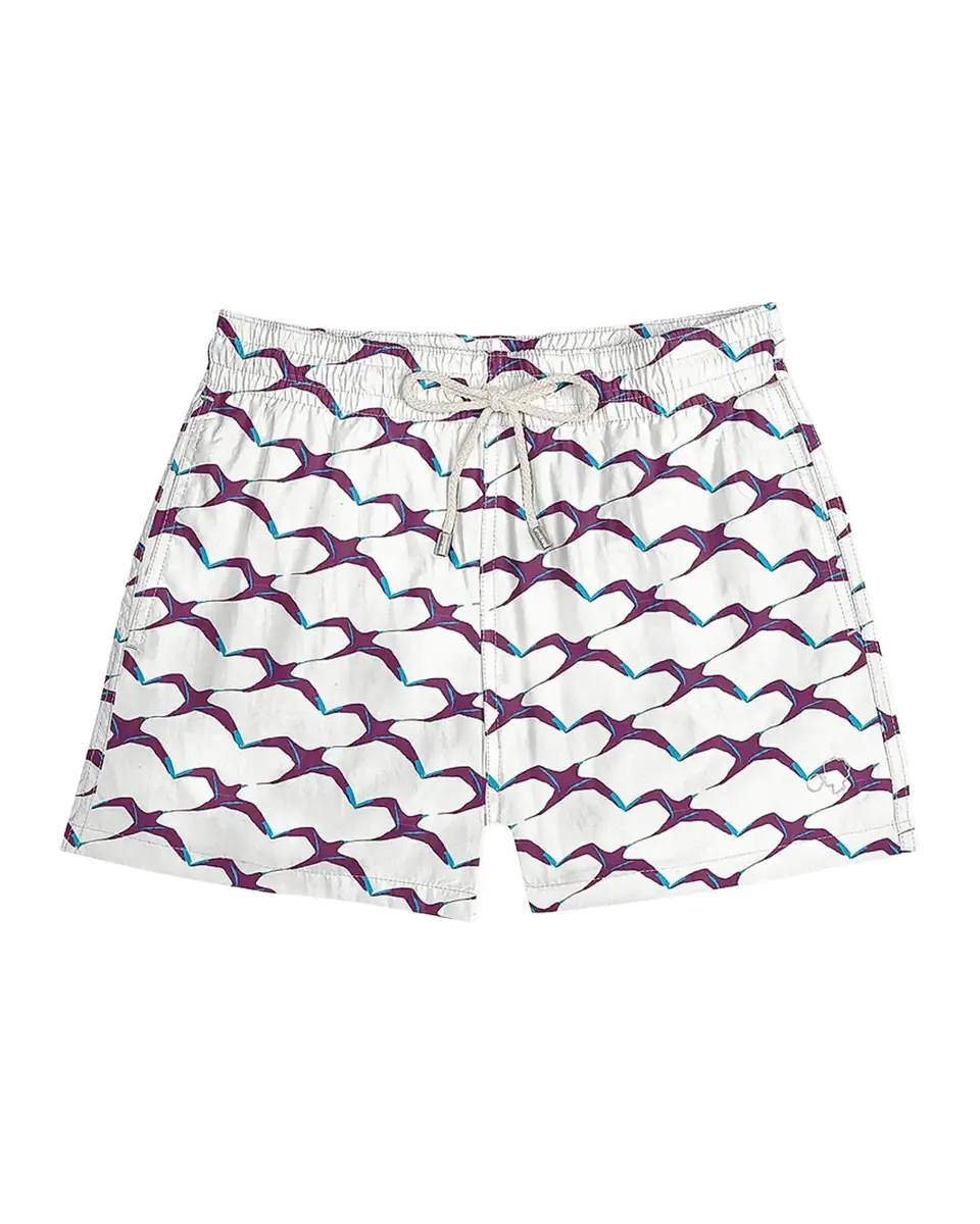 ARRELS Men's White Birds Swim Shorts | Thumbnail 2 ARRELS Men's White Birds Swim Shorts | Thumbnail 2