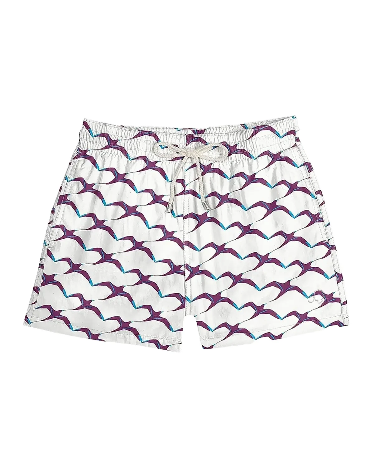 ARRELS Men's White Birds Swim Shorts
