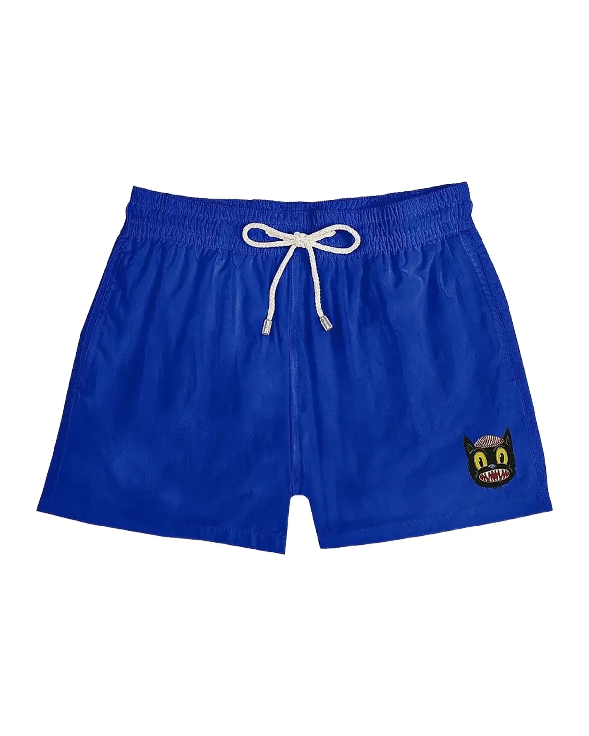 Men's Small Cat Drawstring Swim Shorts