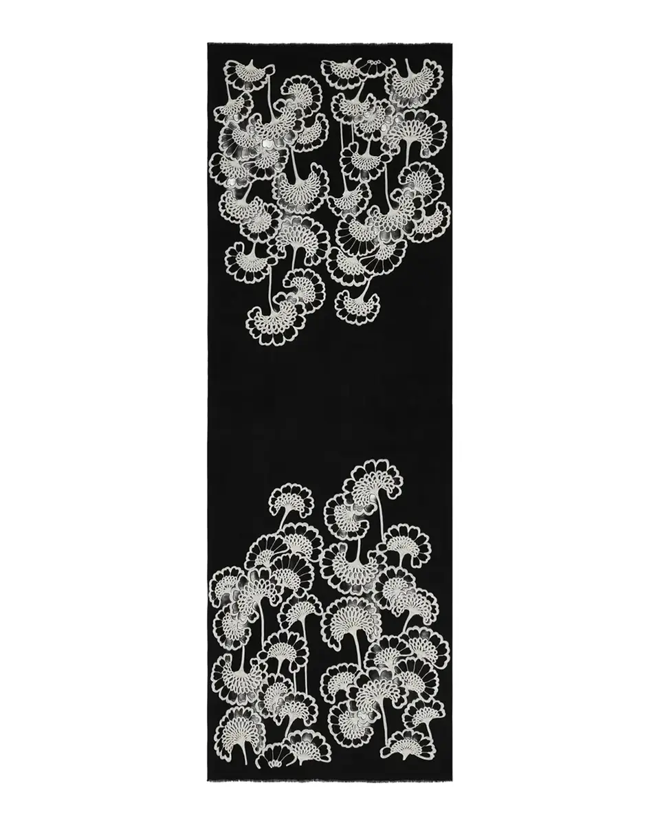 JANAVI INDIA Velour Bloom Merino Wool Scarf | Thumbnail 2 JANAVI INDIA Velour Bloom Merino Wool Scarf | Thumbnail 2