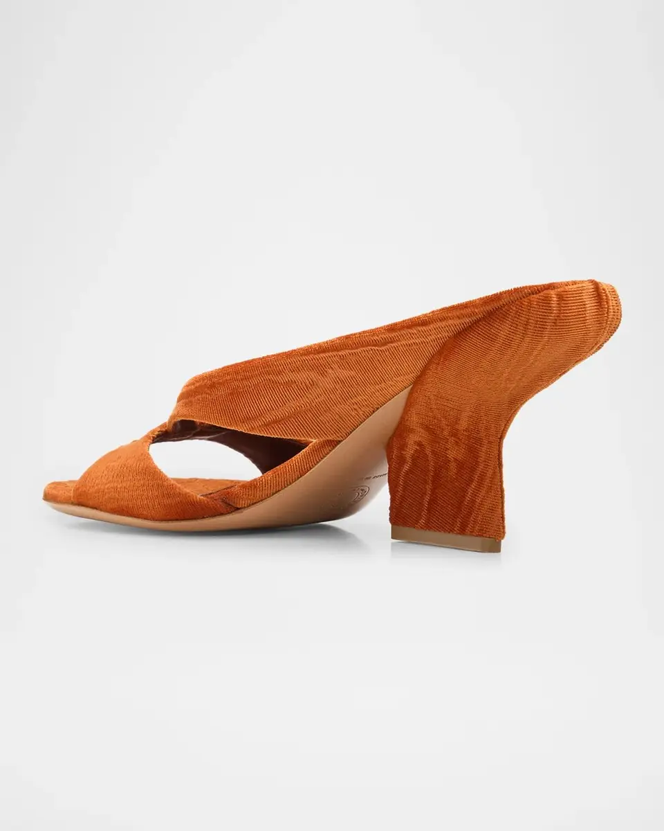 Dries Van Noten 100mm Ribbed Velvet Mule Sandals | Thumbnail 4