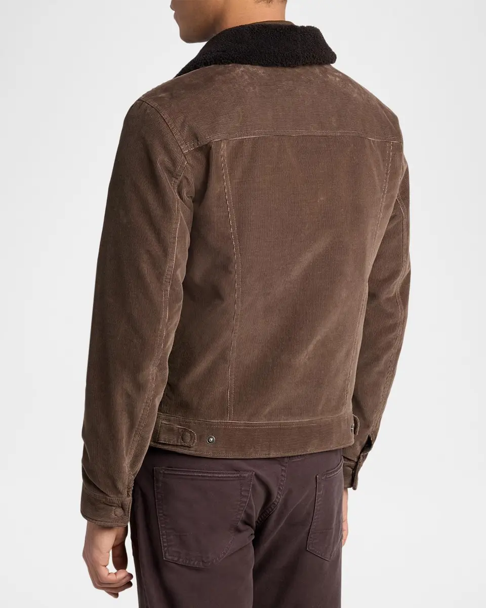 TOM FORD Boutique Men's Shearling-Collar Corduroy Jacket | Thumbnail 3