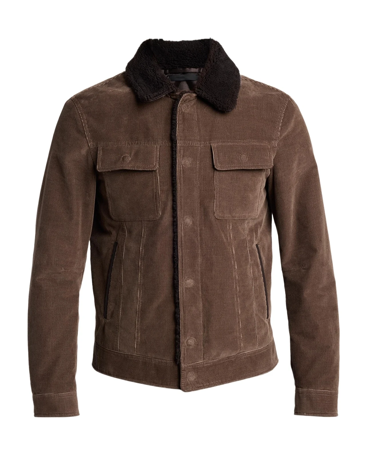Tom Ford Men's Shearling-Collar Corduroy Jacket
