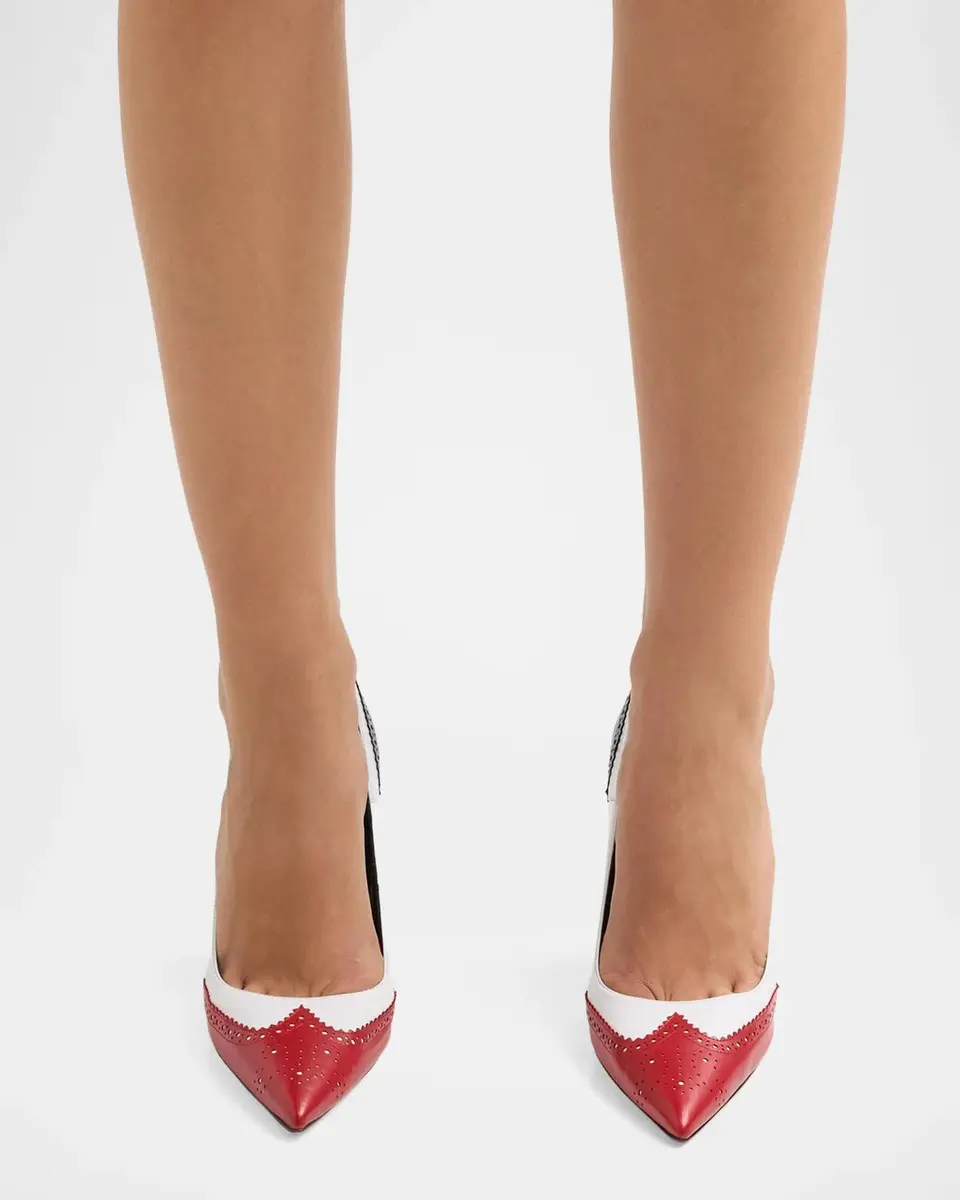 Thom Browne 90MM Wingtip Leather Pumps | Thumbnail 2