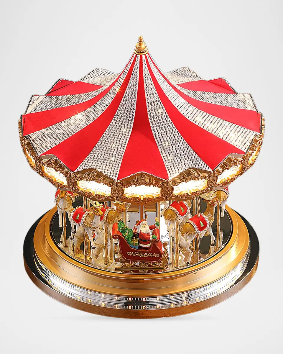 Mr Christmas Gold & Silver Dazzle Swarovski Carousel Christmas Decor | Thumbnail 5 Mr Christmas Gold & Silver Dazzle Swarovski Carousel Christmas Decor | Thumbnail 5