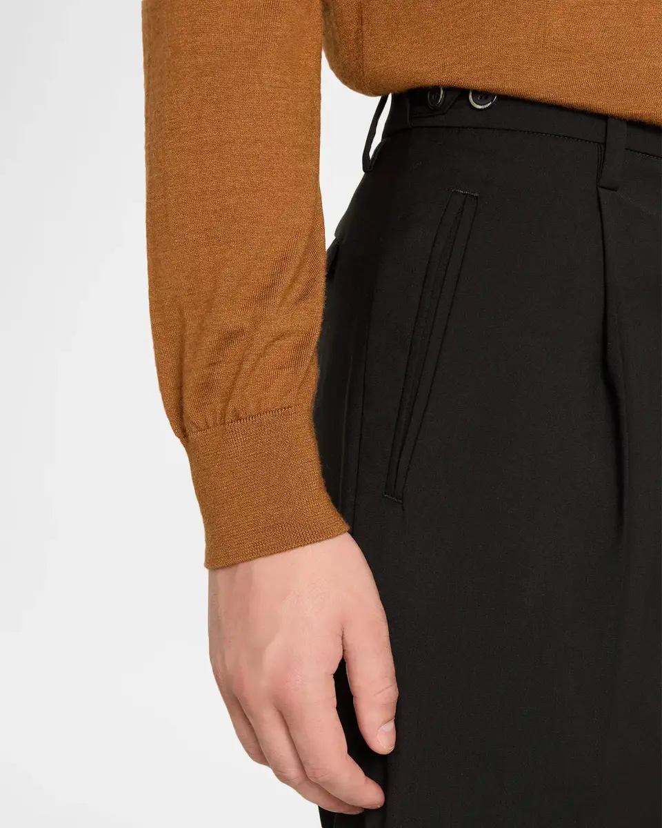 Barena Men's Masco Wool and Cotton Pleated Trousers | Thumbnail 5