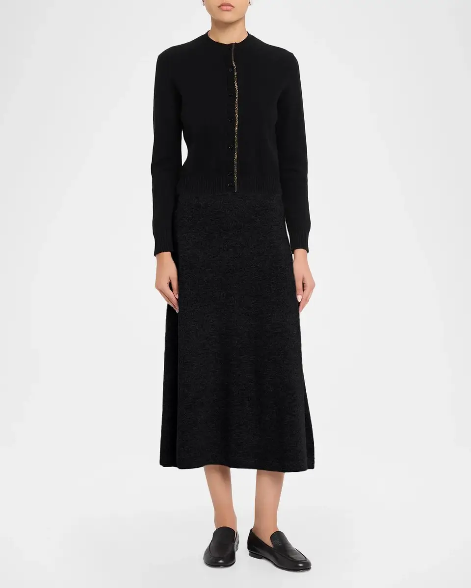 Fabiana Filippi Knit Wool-Blend Midi Skirt | Thumbnail 2 Fabiana Filippi Knit Wool-Blend Midi Skirt | Thumbnail 2