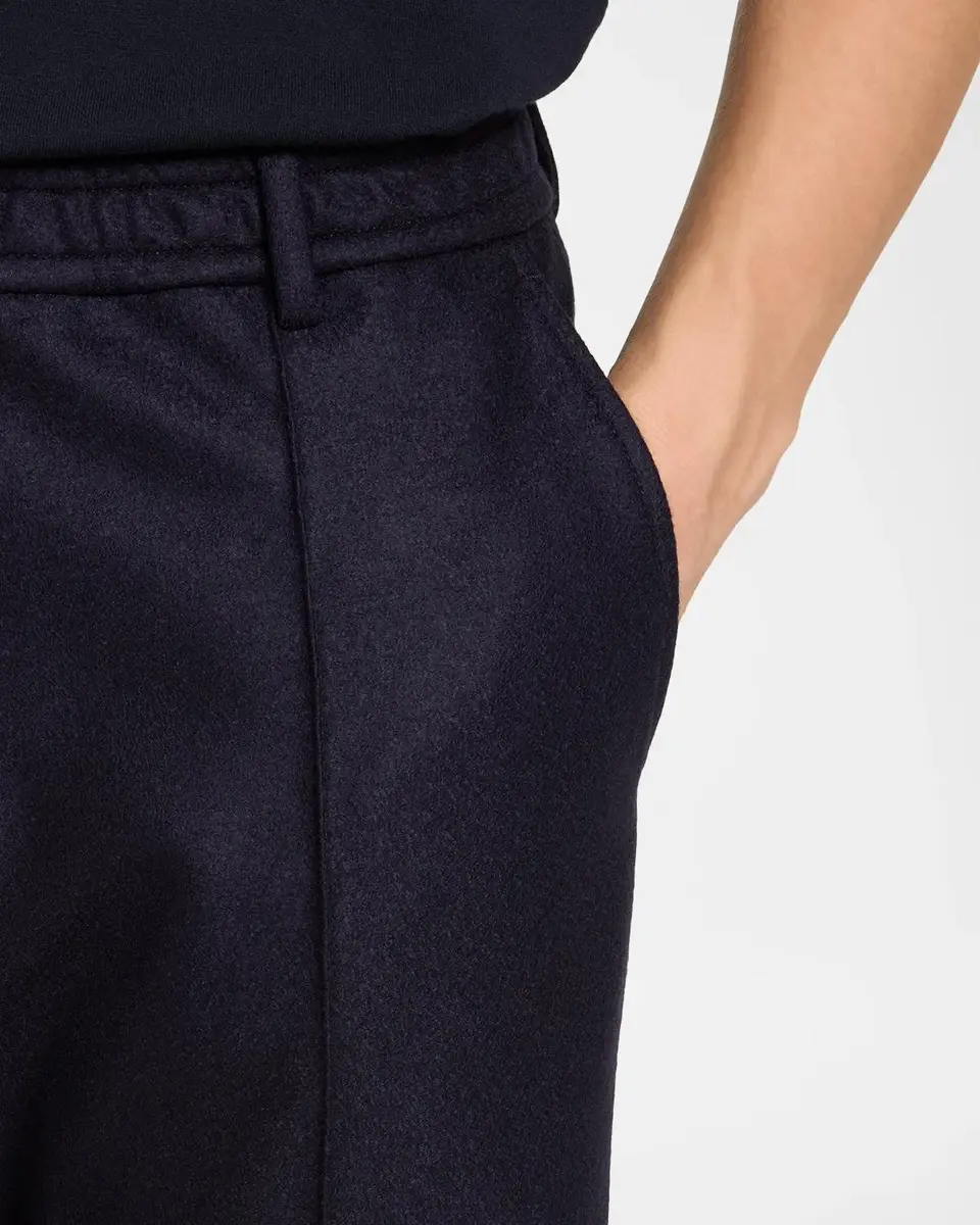 Emporio Armani Men's Wool Flannel Pintuck-Pleated Trousers | Thumbnail 5 Emporio Armani Men's Wool Flannel Pintuck-Pleated Trousers | Thumbnail 5