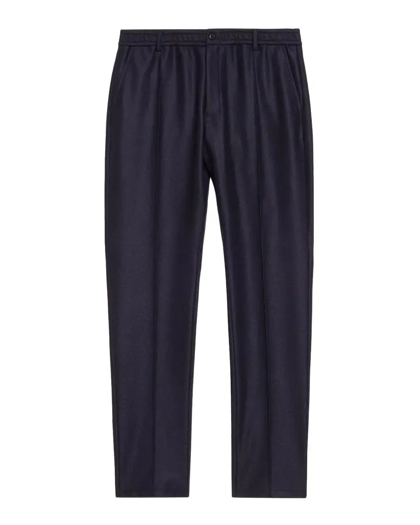 Emporio Armani Men's Wool Flannel Pintuck-Pleated Trousers