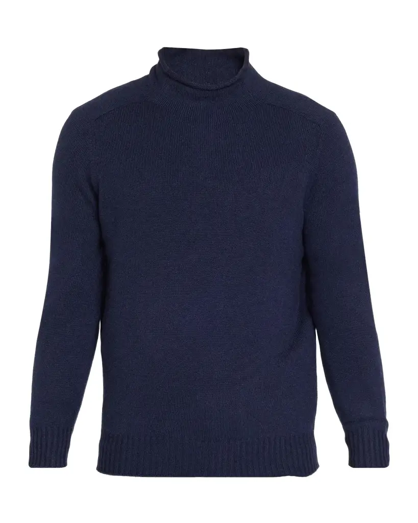 Brunello Cucinelli Men's Cotton & Cashmere Rolled-Turtleneck Sweater