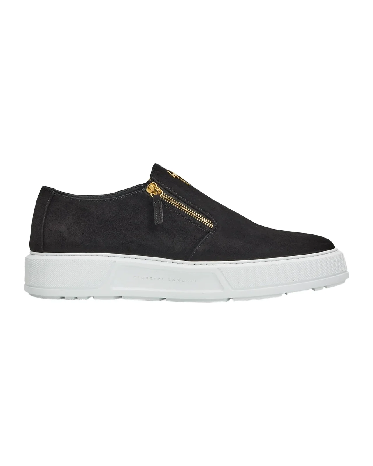 Giuseppe Zanotti Men's Skanda Suede Zip-Up Sneakers