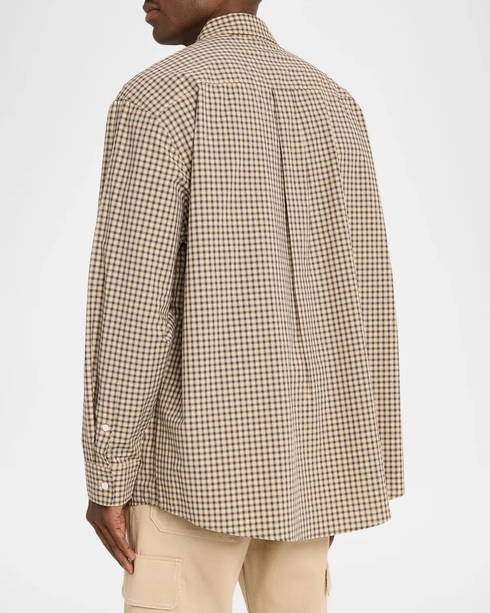 Marni Men's Cotton Plaid Button-Front Shirt | Thumbnail 3 Marni Men's Cotton Plaid Button-Front Shirt | Thumbnail 3